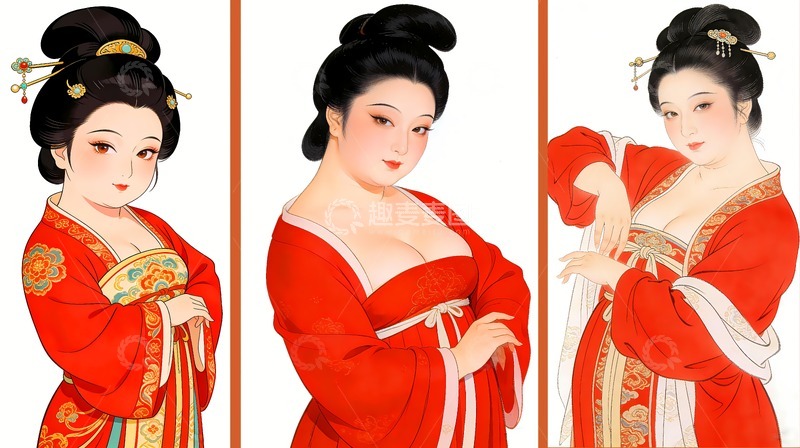 高清大图下载【趣麦麦图】唐朝丰韵的女人