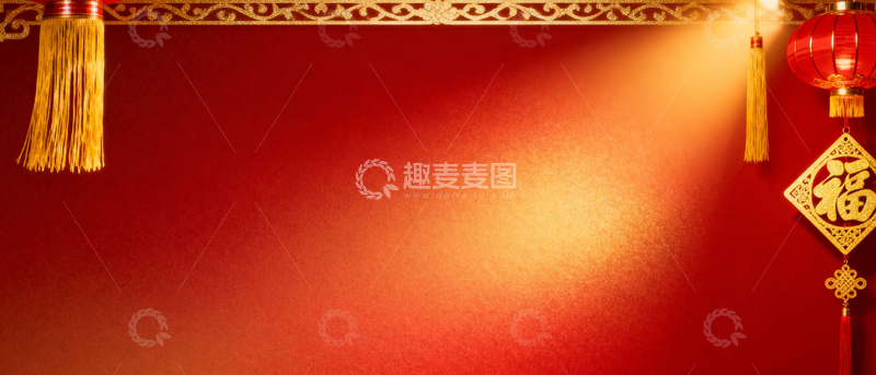 高清大图下载【趣麦麦图】新年元旦春节背景_宽屏087