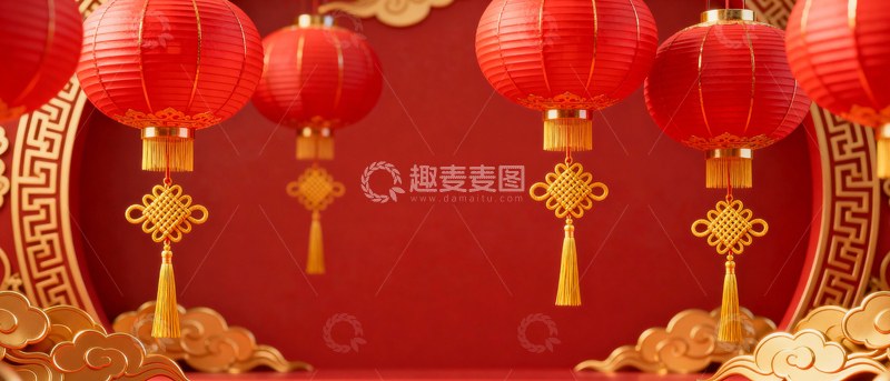 高清大图下载【趣麦麦图】新年元旦春节背景_宽屏106