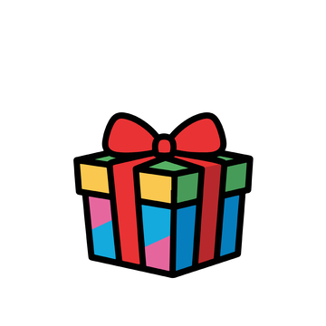 彩色礼盒卡通插画