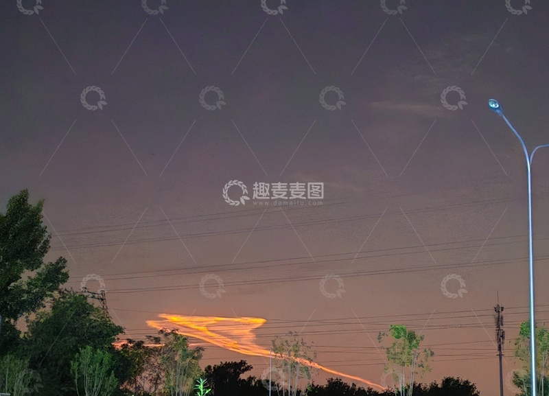 高清大图下载【趣麦麦图】夜色街景车轨光影