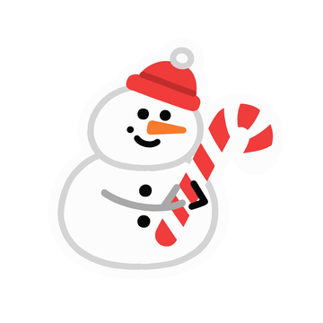 卡通雪人节日装饰贴纸设计素材