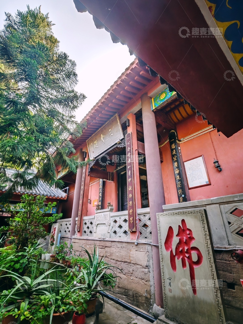 高清大图下载【趣麦麦图】-古刹佛堂风光摄影