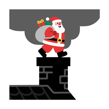 圣诞老人烟囱送礼物