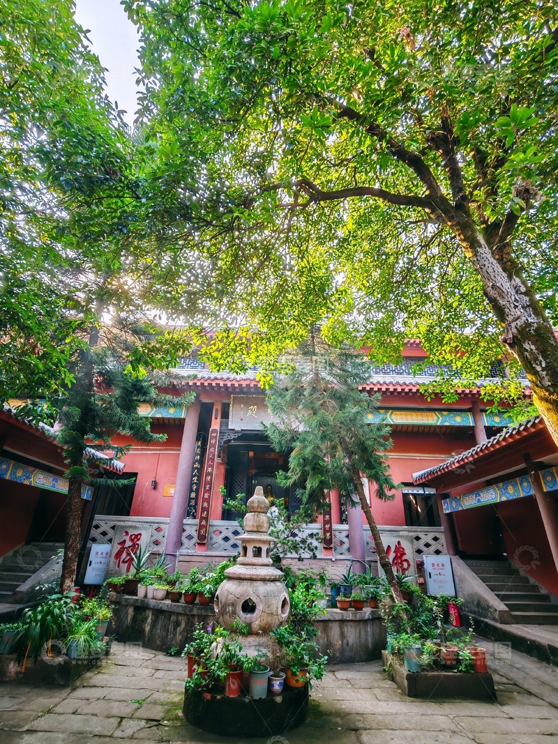 高清大图下载【趣麦麦图】古刹静谧庭院风景摄影