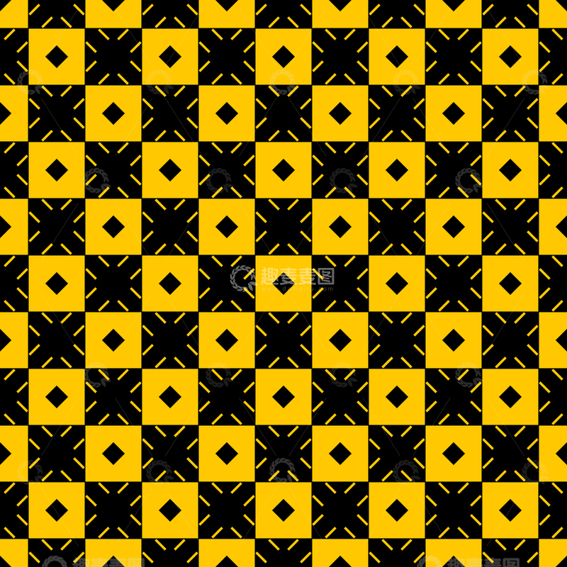 源文件下载【趣麦麦图】黄黑几何花纹背景图38