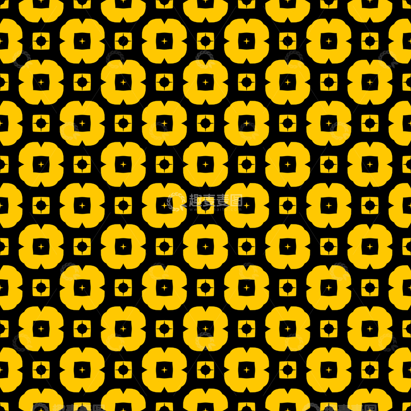 源文件下载【趣麦麦图】黄黑几何花纹背景图40