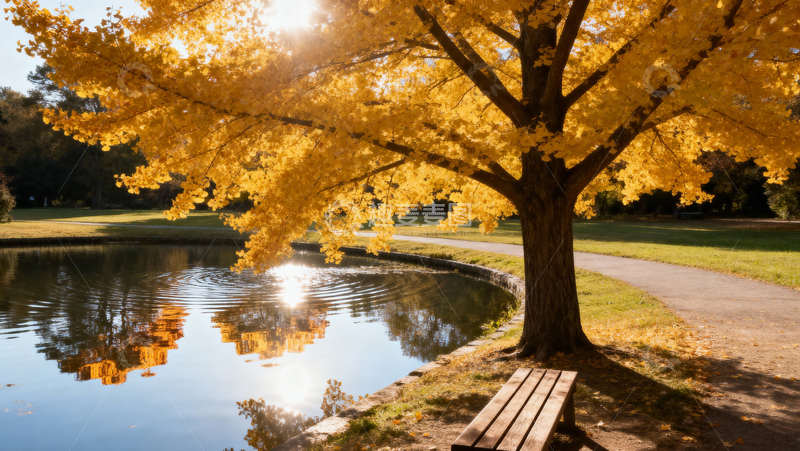 高清大图下载【趣麦麦图】银杏叶银杏树秋天048