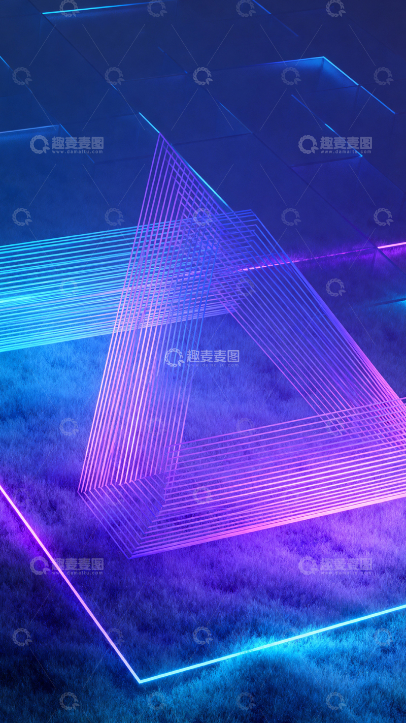 高清大图下载【趣麦麦图】科技风数据背景_竖屏031