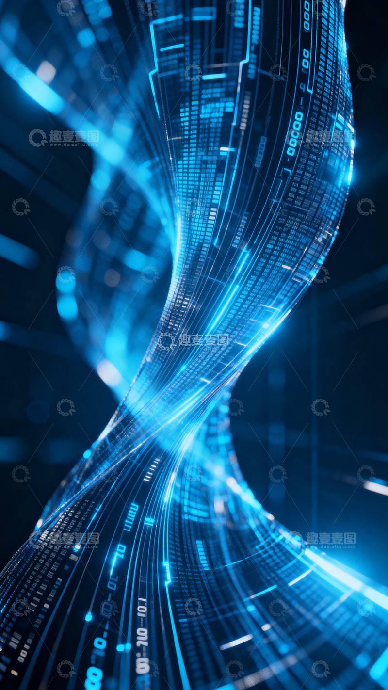 高清大图下载【趣麦麦图】科技风数据背景_竖屏039
