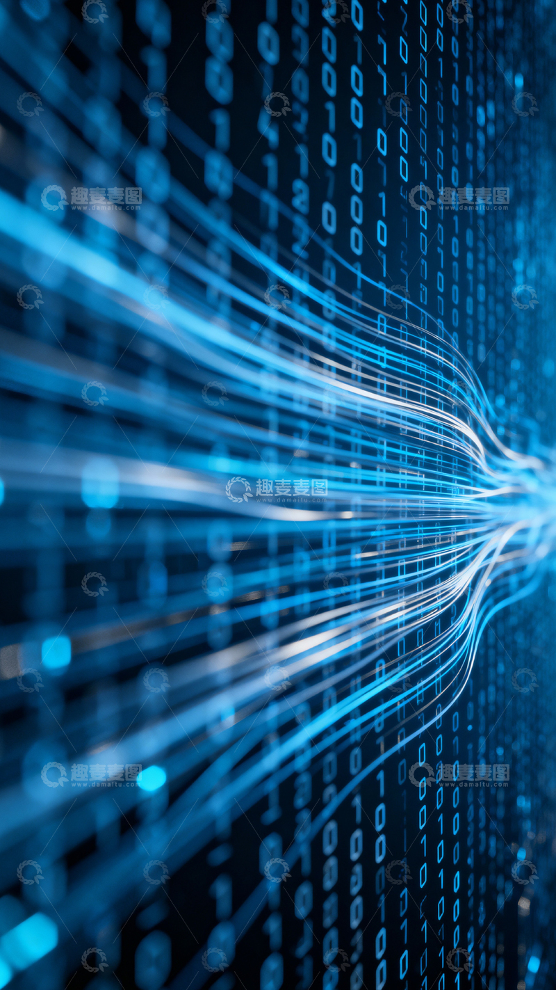 高清大图下载【趣麦麦图】科技风数据背景_竖屏038