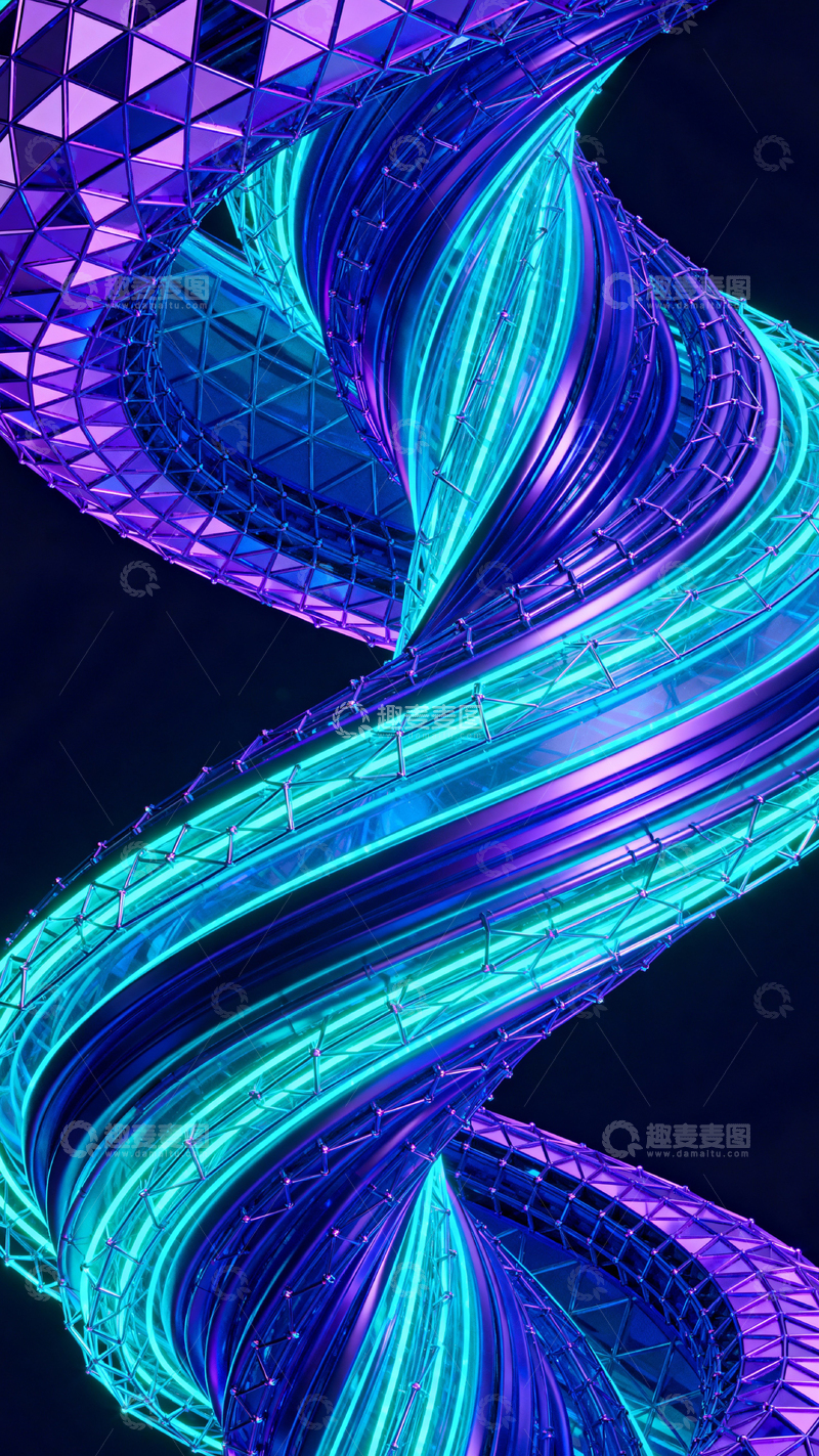 高清大图下载【趣麦麦图】科技风数据背景_竖屏027