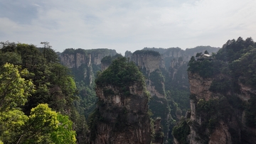 峭壁森林奇景自然风光