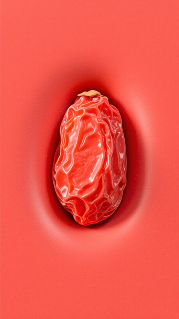 红色背景红枣特写