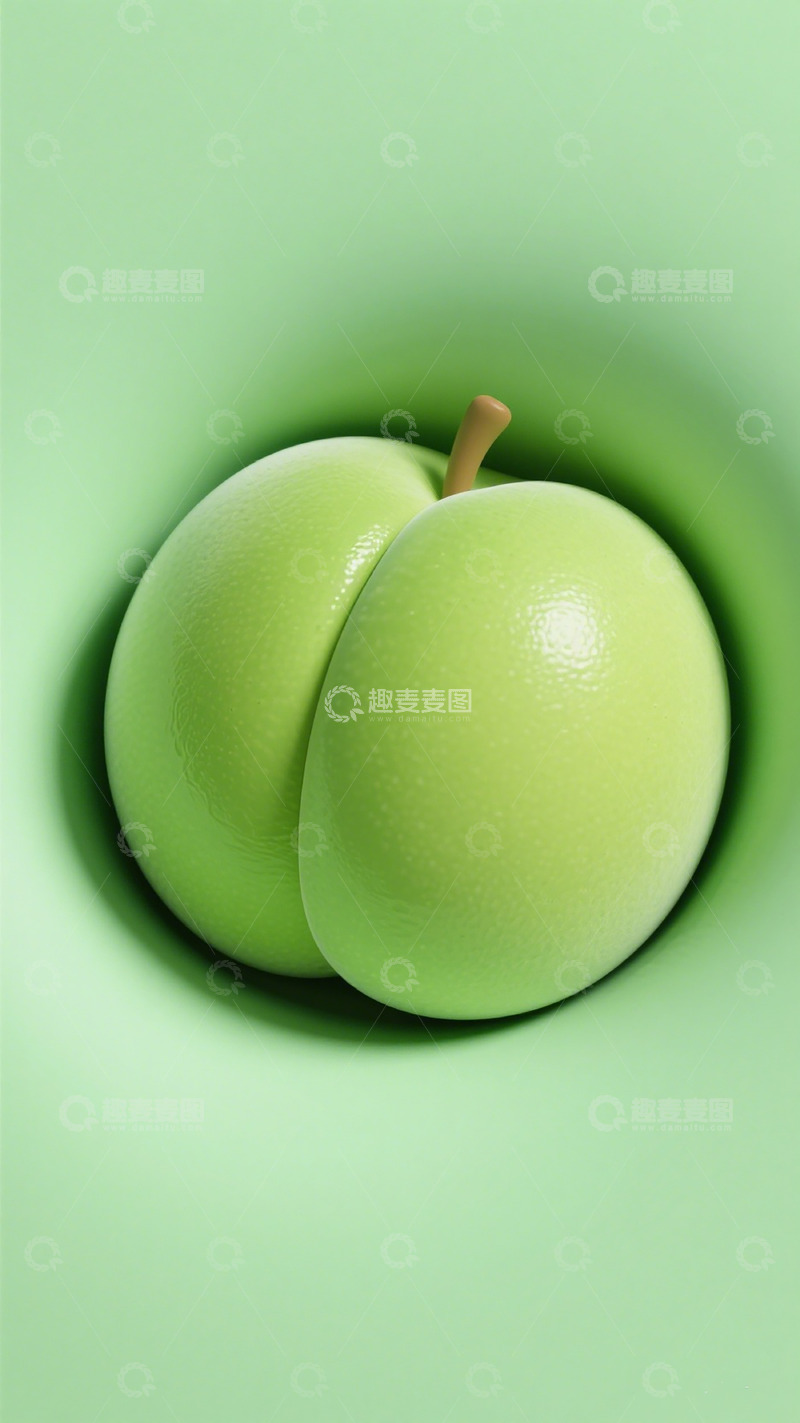 高清大图下载【趣麦麦图】绿苹果静物摄影素材