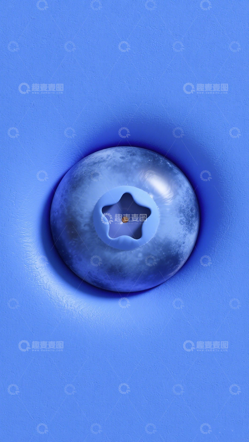 高清大图下载【趣麦麦图】蓝色圆形按钮简约设计