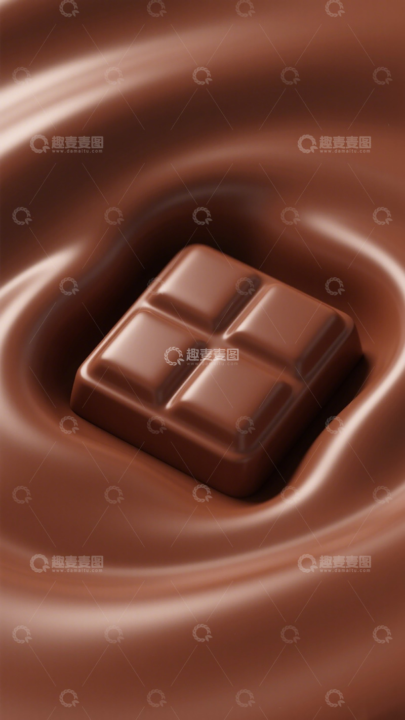 高清大图下载【趣麦麦图】巧克力诱惑流体背景设计素材