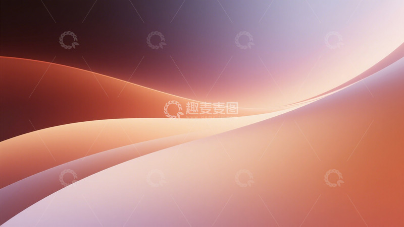 高清大图下载【趣麦麦图】渐变曲线抽象艺术壁纸