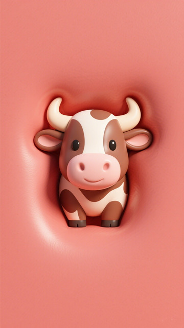 可爱卡通牛壁纸