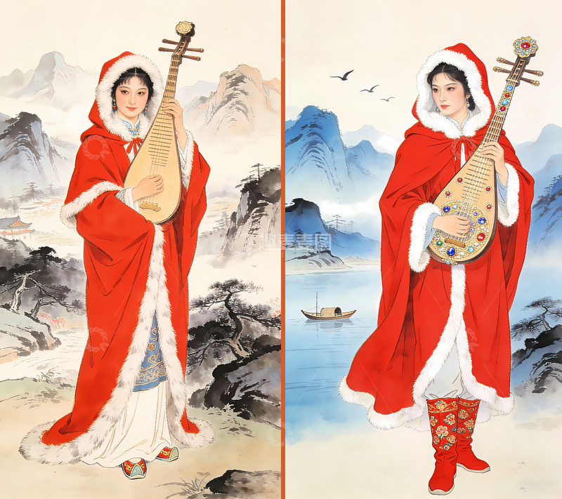 高清大图下载【趣麦麦图】王昭君出塞图