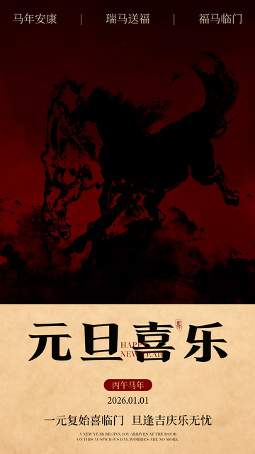 马年喜庆海报设计
