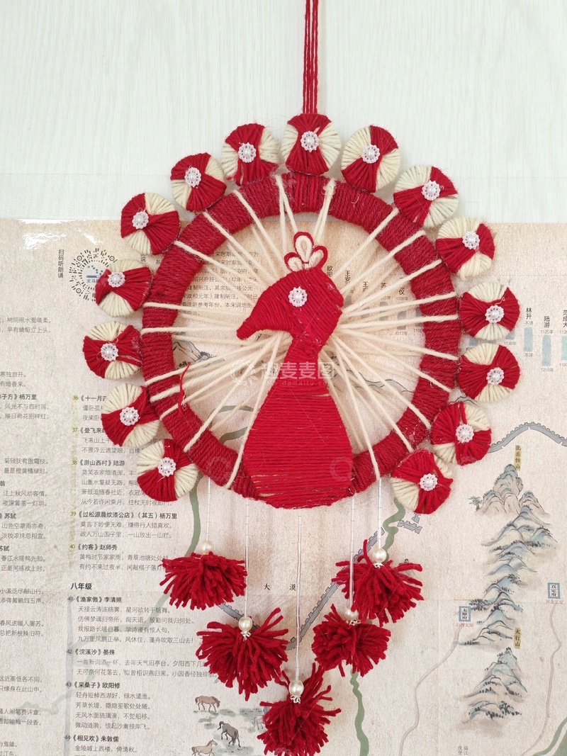高清大图下载【趣麦麦图】红色手工艺品挂饰