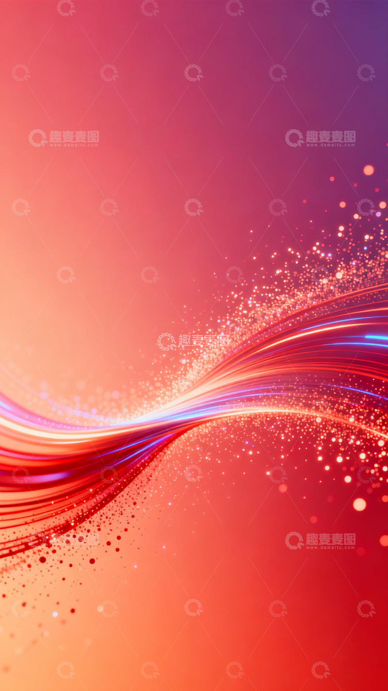 高清大图下载【趣麦麦图】红紫流光动感梦幻3