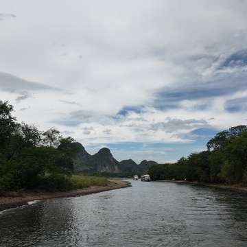 山水风光河景航拍