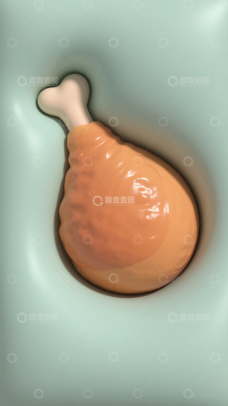 高清大图下载【趣麦麦图】陶瓷烤鸡艺术品装饰素材