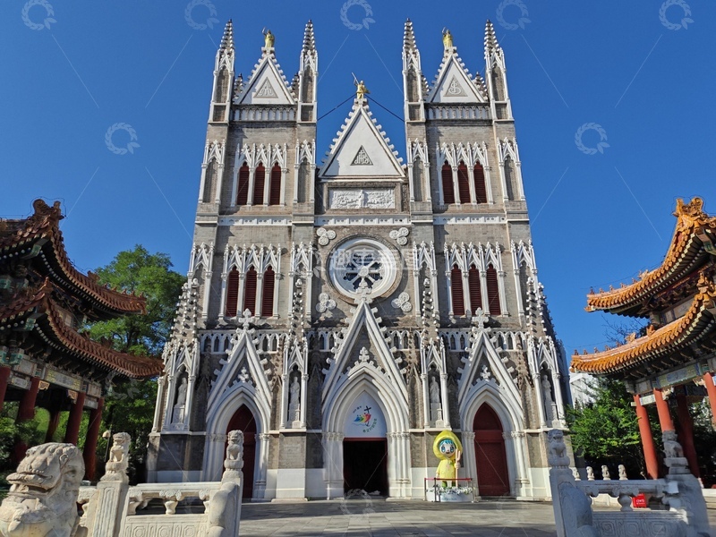 高清大图下载【趣麦麦图】-哥特式教堂建筑风光摄影