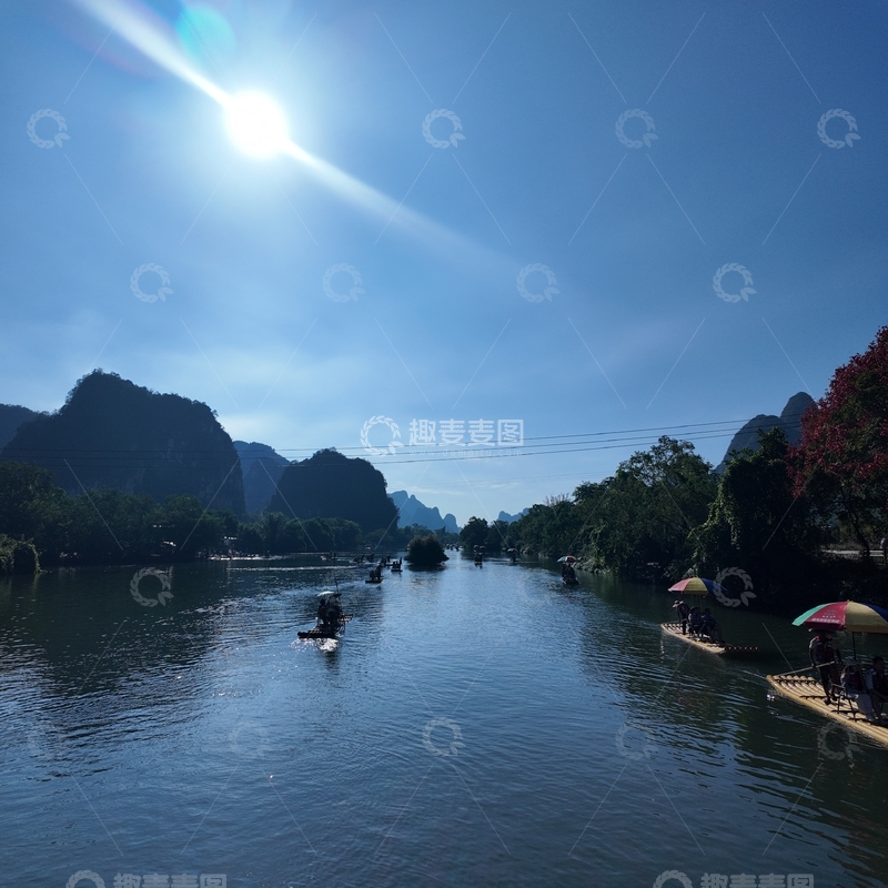 高清大图下载【趣麦麦图】蓝天碧水山河景色自然风光摄影图片