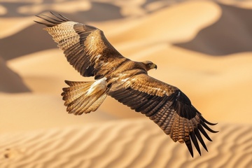 沙漠里的一只雄鹰