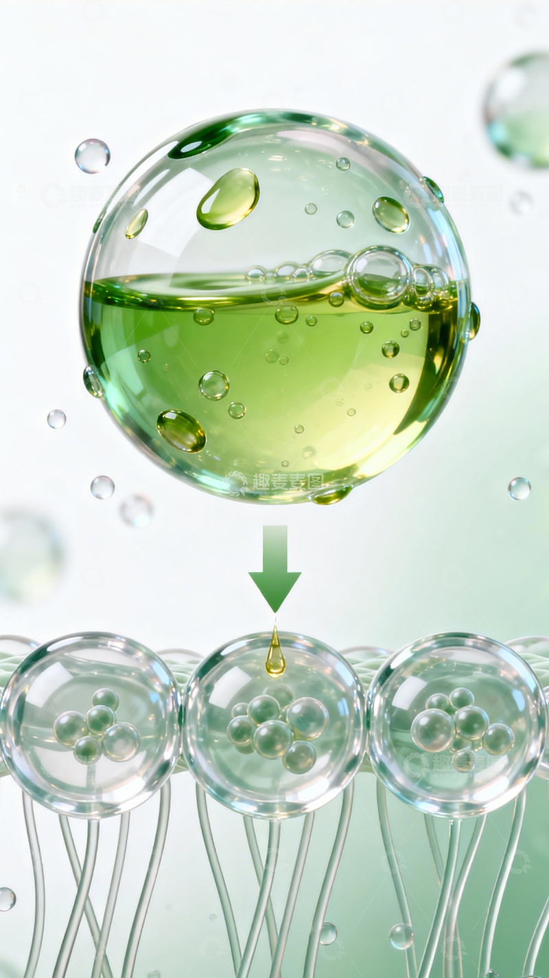 高清大图下载【趣麦麦图】绿液晶球梦幻科技2
