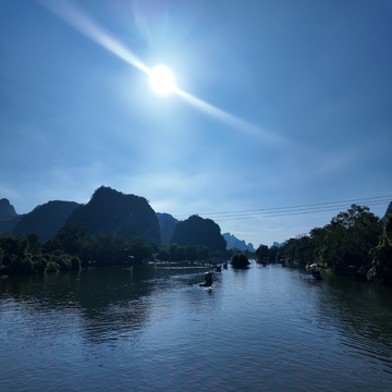 山水风光河流风景摄影图片