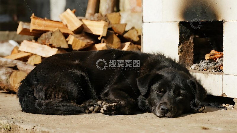 高清大图下载【趣麦麦图】动物百科之小黑狗