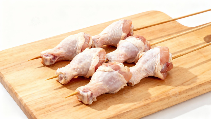 高清大图下载【趣麦麦图】美食烧烤之新鲜鸡腿串