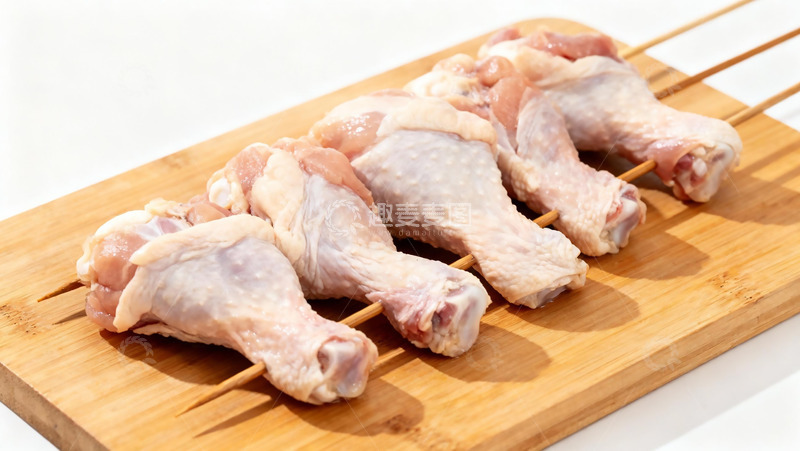 高清大图下载【趣麦麦图】美食烧烤之新鲜鸡腿