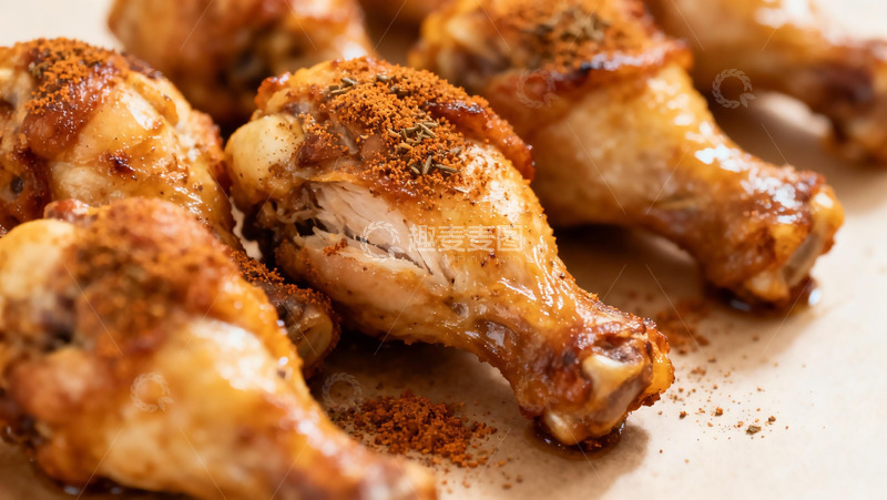 高清大图下载【趣麦麦图】美食烧烤之鸡腿