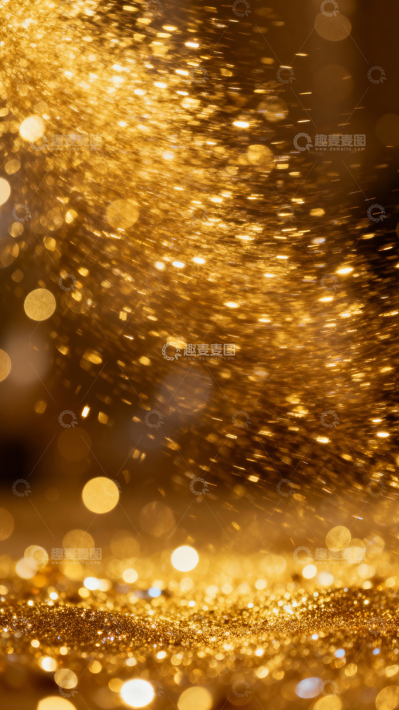 高清大图下载【趣麦麦图】金色线条KV背景_竖屏020