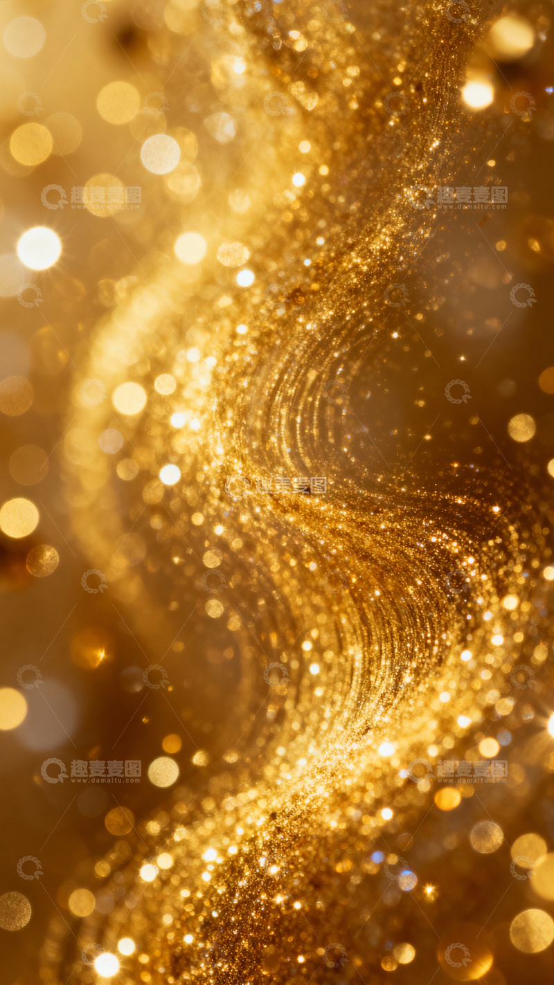 高清大图下载【趣麦麦图】金色线条KV背景_竖屏019