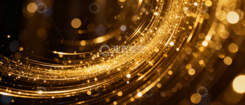 高清大图下载【趣麦麦图】金色线条KV背景_宽屏008