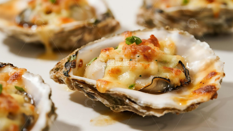 高清大图下载【趣麦麦图】美食烧烤之生蚝特写