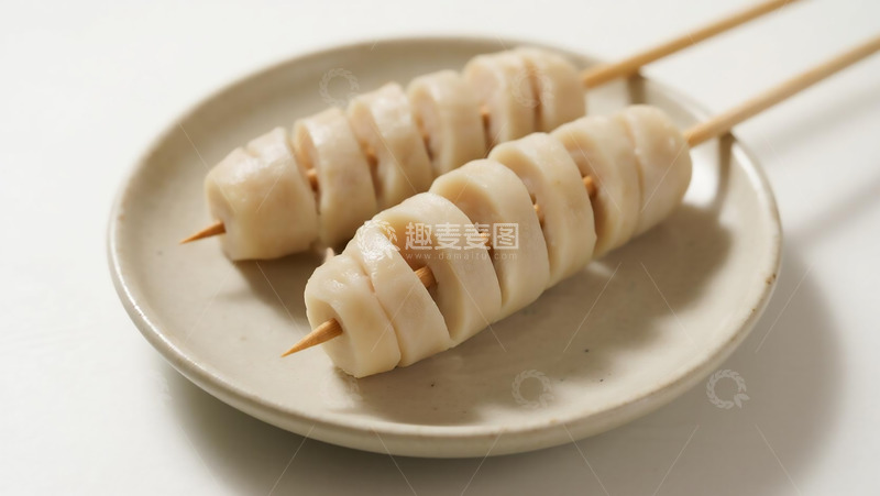 高清大图下载【趣麦麦图】美食烧烤之新鲜面筋串