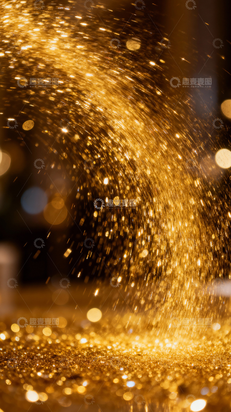 高清大图下载【趣麦麦图】金色线条KV背景_竖屏015