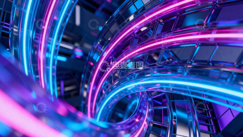 高清大图下载【趣麦麦图】科技风数据背景056