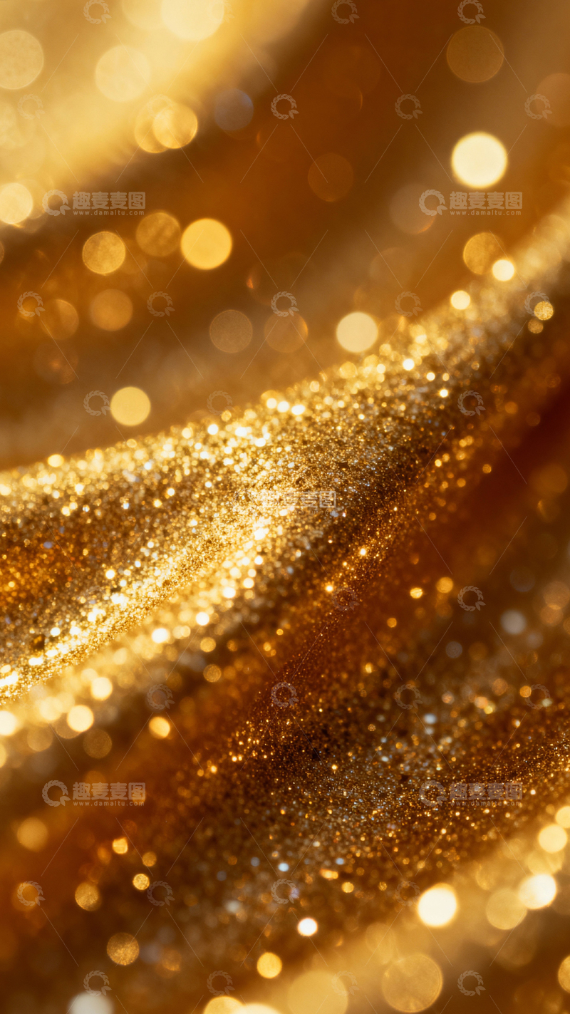 高清大图下载【趣麦麦图】金色线条KV背景_竖屏023