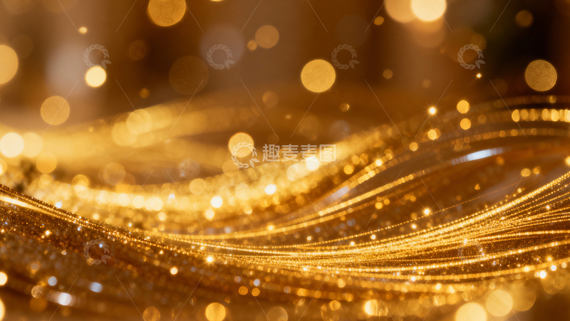 高清大图下载【趣麦麦图】金色线条KV背景005