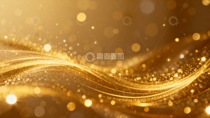 高清大图下载【趣麦麦图】金色线条KV背景001