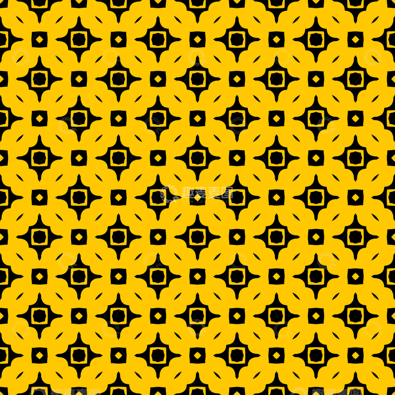 源文件下载【趣麦麦图】黄黑几何花纹背景图89