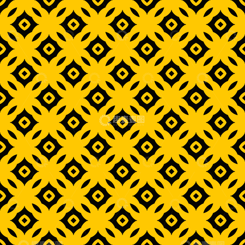 源文件下载【趣麦麦图】黄黑几何花纹背景图62
